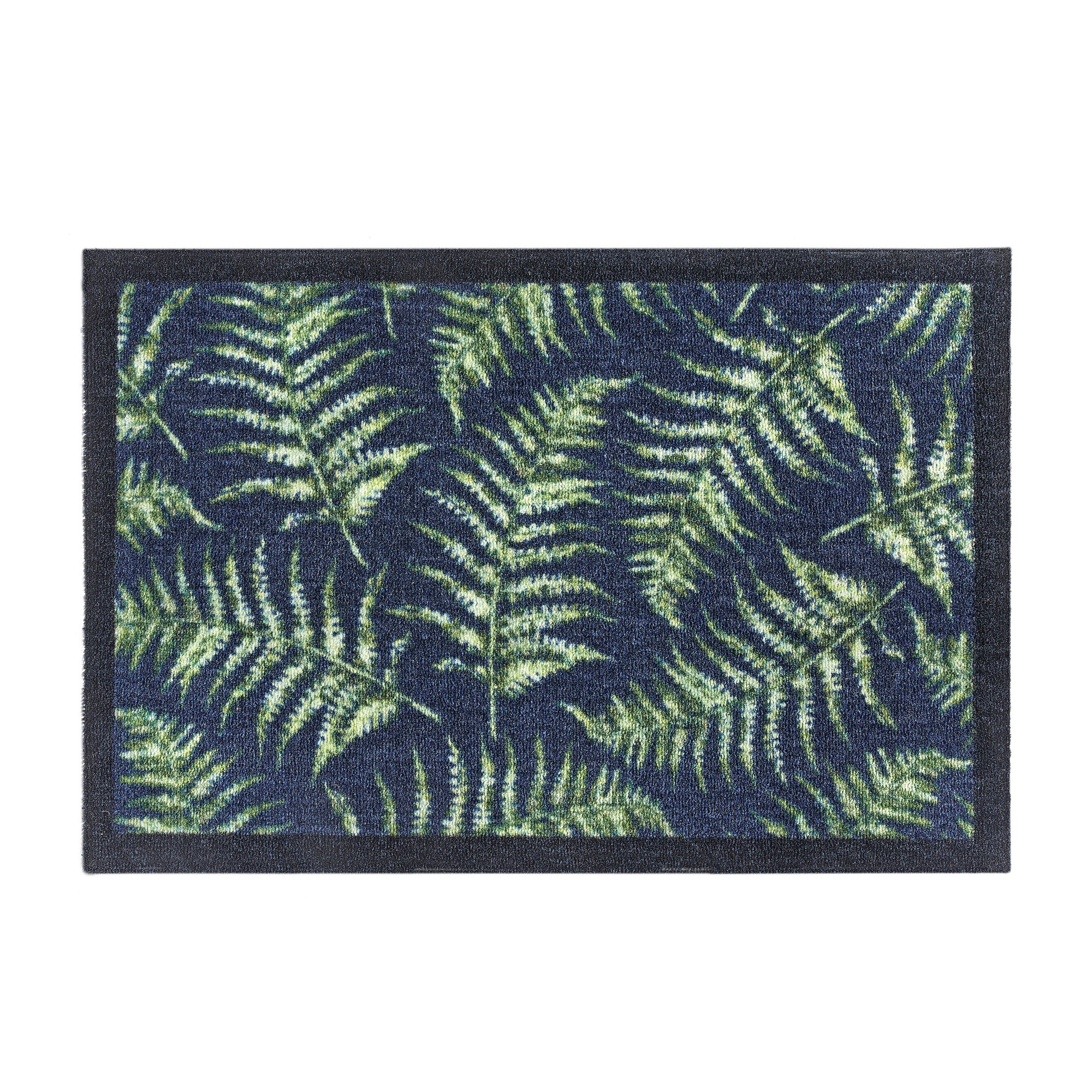 My Fern Leaves Washable Anti Slip Doormat In Green